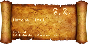Herche Kitti névjegykártya